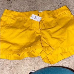 Mustard yellow Jcrew shorts never worn